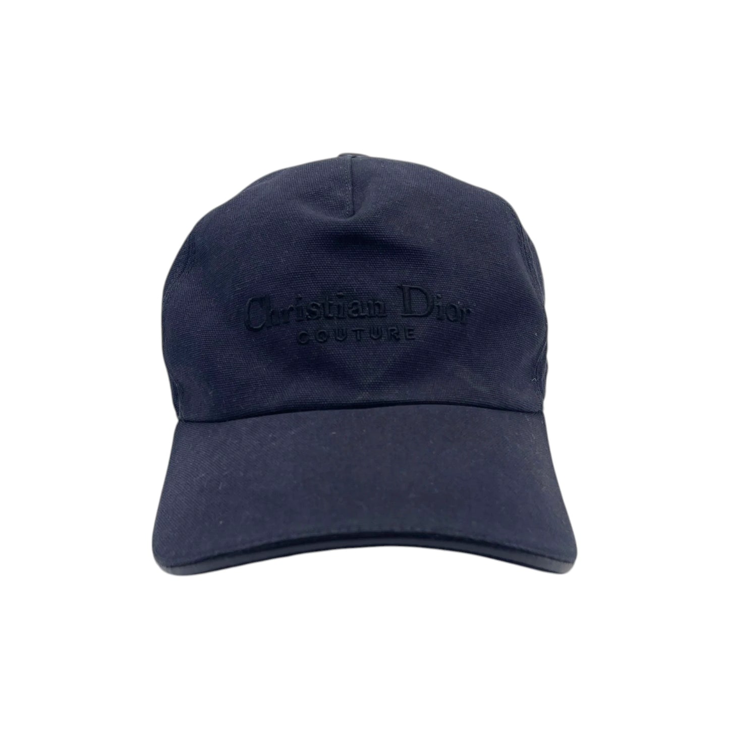 Christian Dior Couture Black Cotton Canvas Baseball Cap