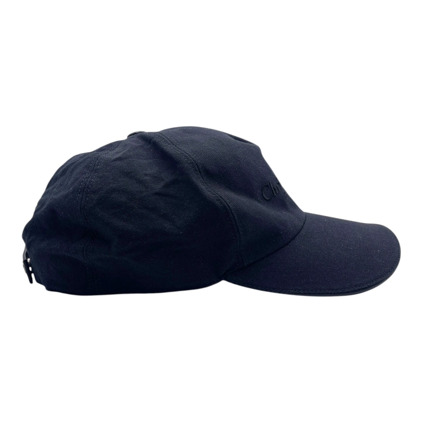 Christian Dior Couture Black Cotton Canvas Baseball Cap