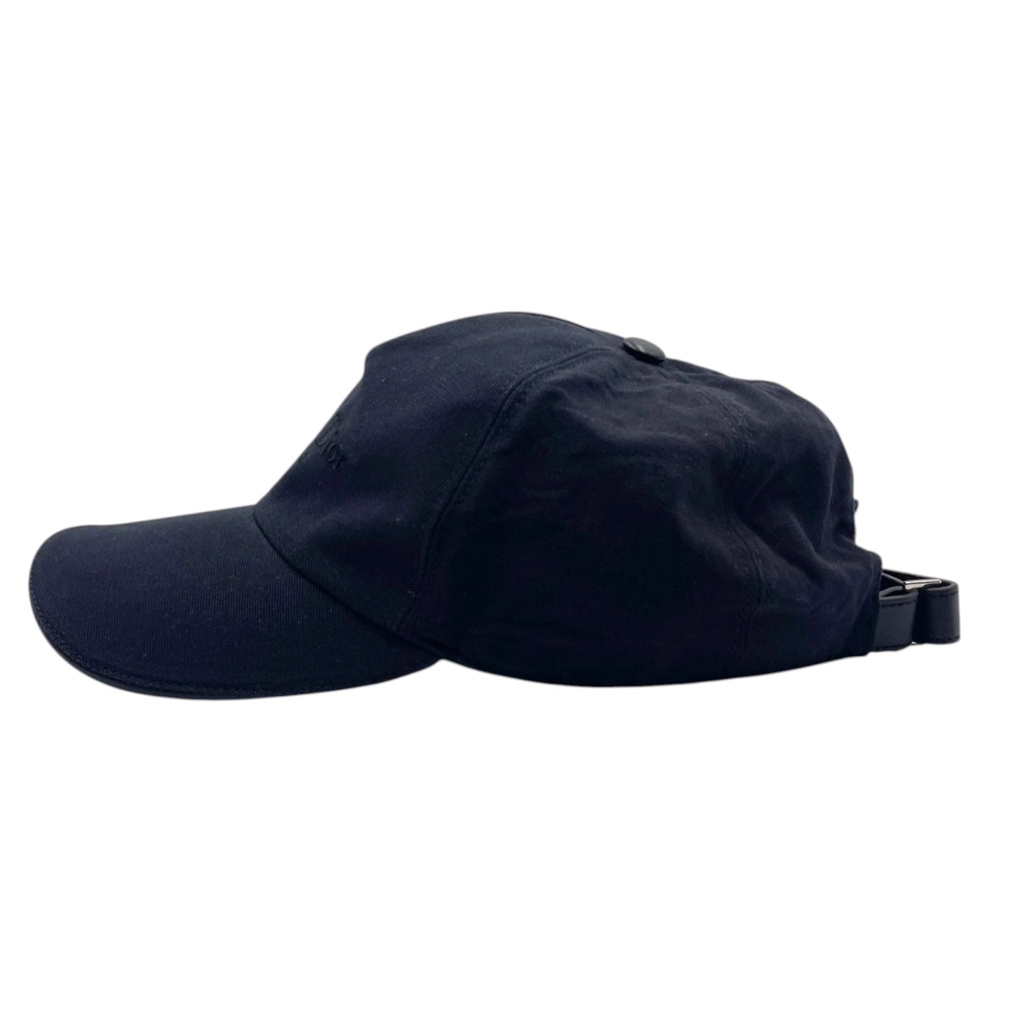 Christian Dior Couture Black Cotton Canvas Baseball Cap