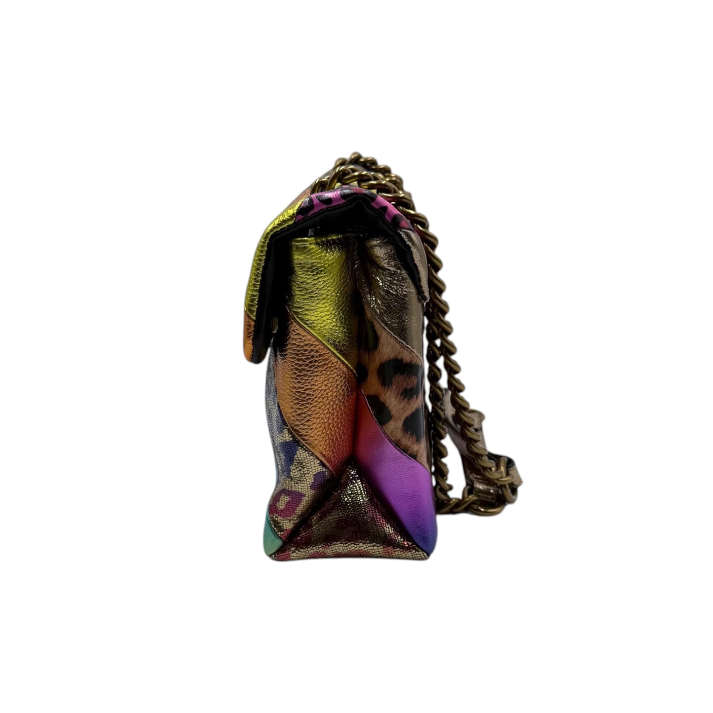 Kurt Geiger London Rainbow Leopard Brixton Lock Bag