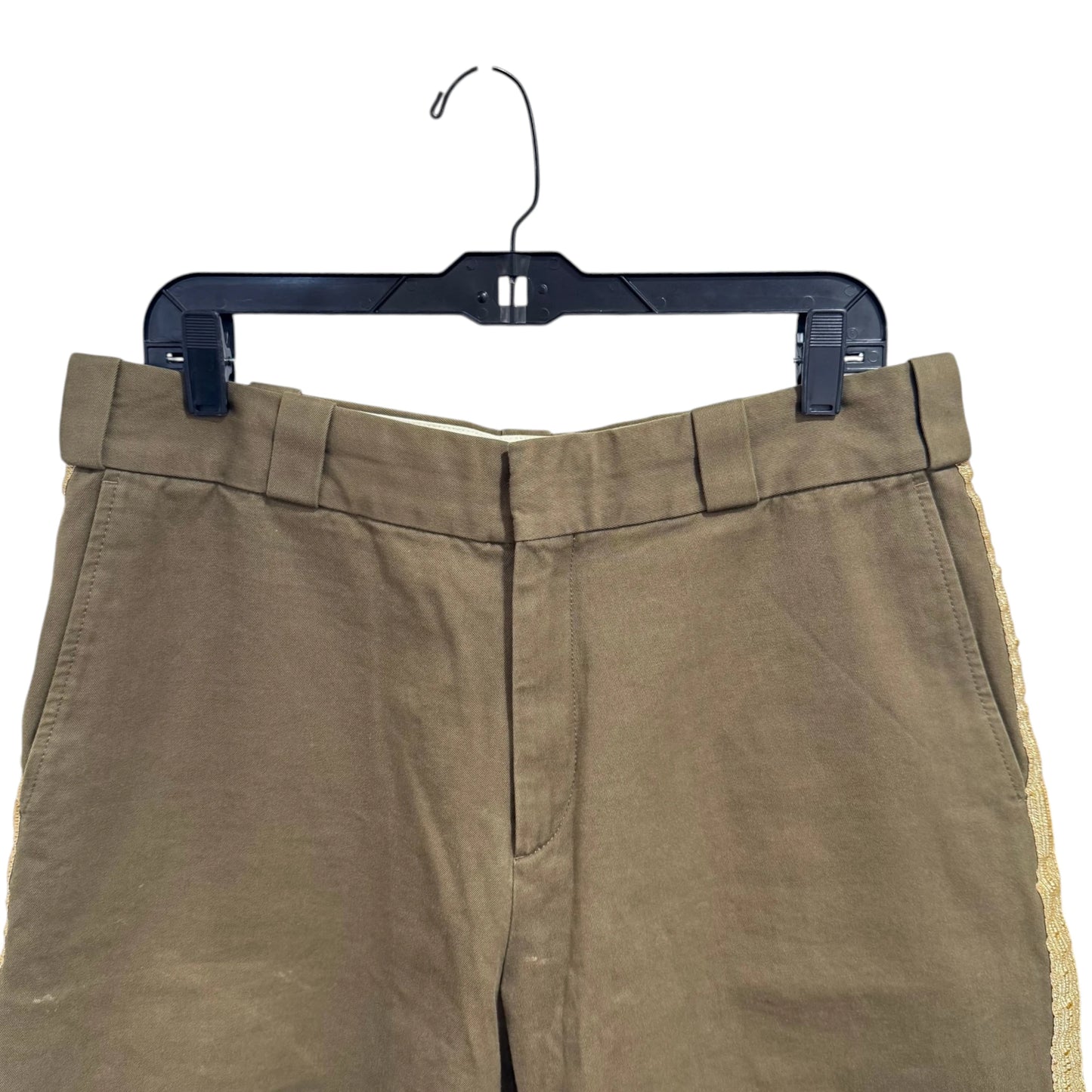 Palm Angels Olive Gold Shorts