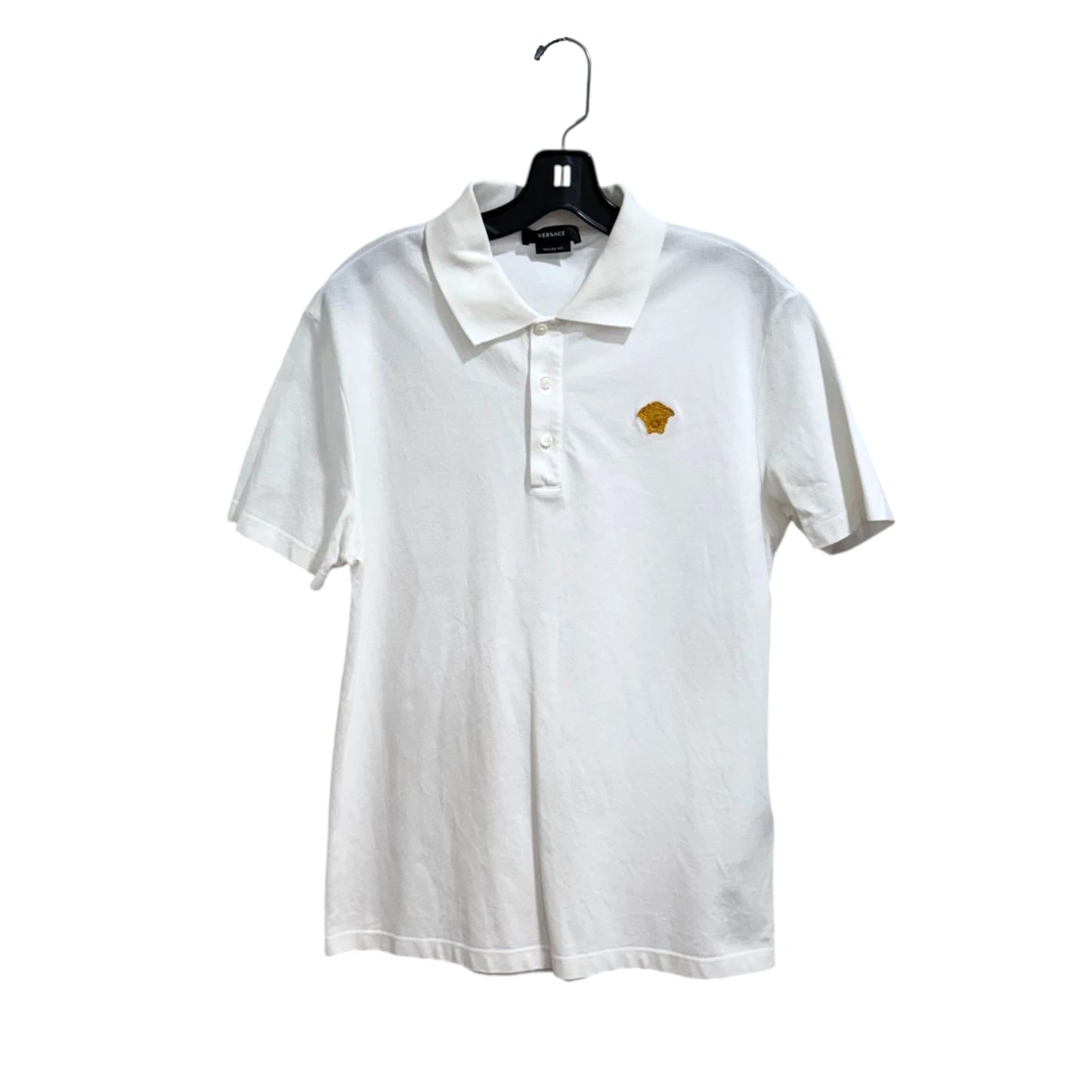 Versace White Collared Polo Shirt