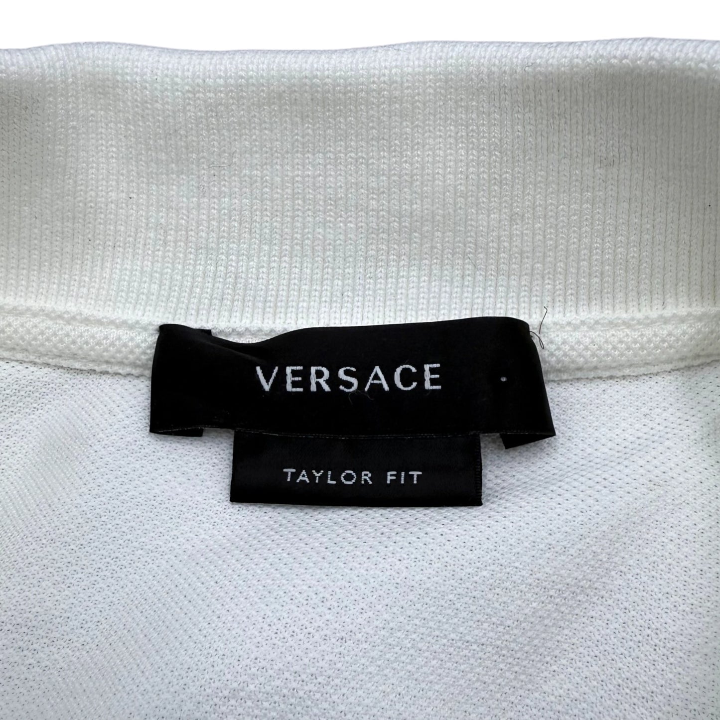 Versace White Collared Polo Shirt