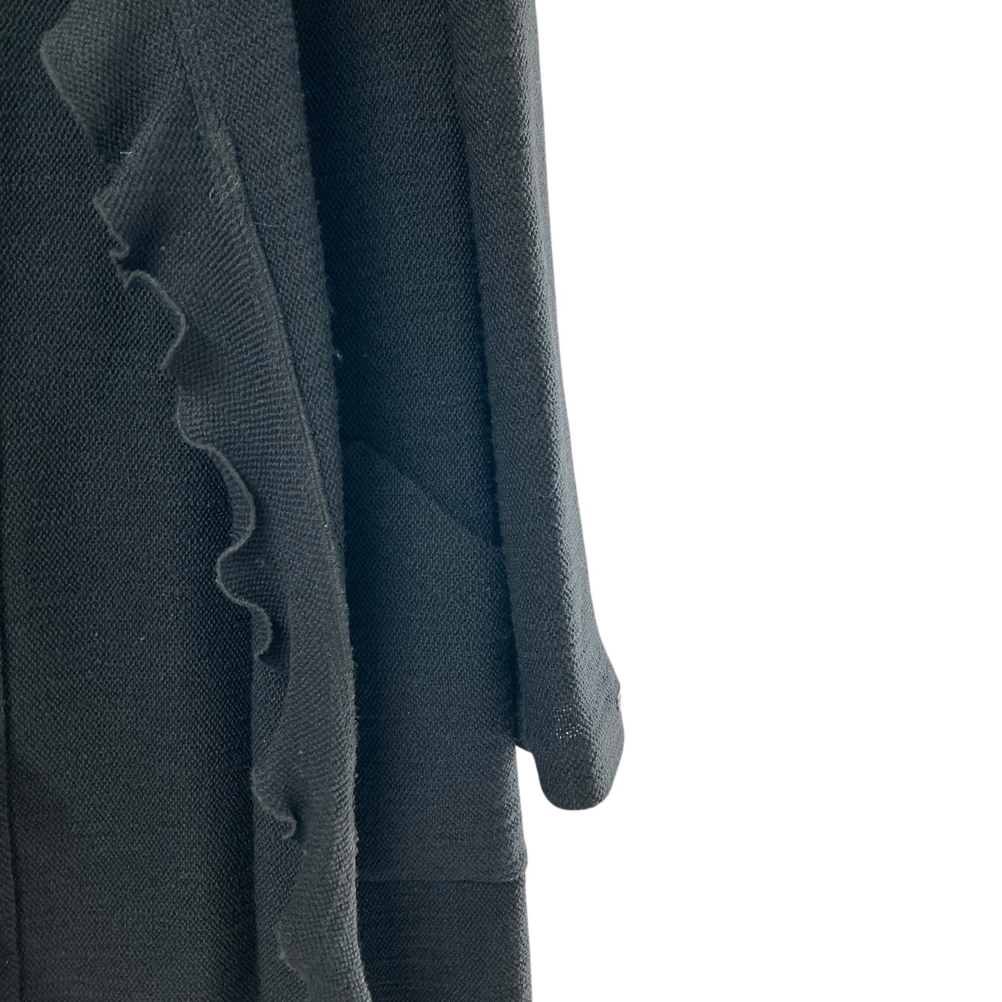Chanel Black Ruffle Knit Long Cardigan