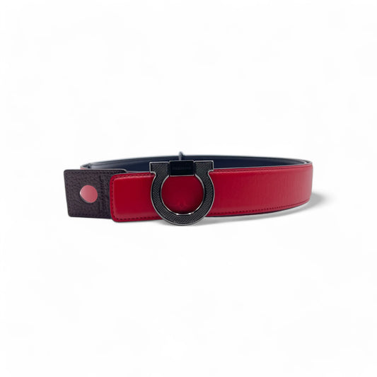 Ferragamo Red Gancini Belt Men sIze 115