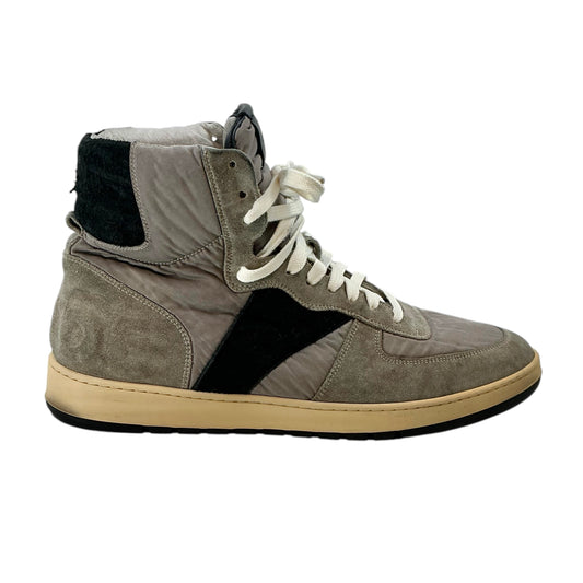 Rhude Rhecess Hi Top Sneakers Grey Black Suede