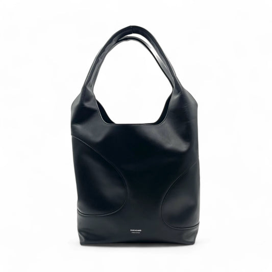 Ferragamo Black Cut Out Soft Tote