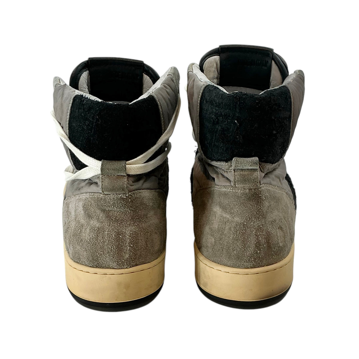 Rhude Rhecess Hi Top Sneakers Grey Black Suede