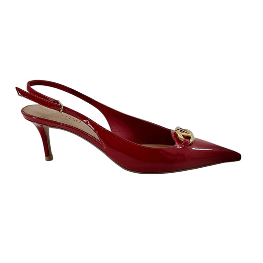 Valentino Garavani "The Bold Edition" VLogo Patent Slingback Pumps