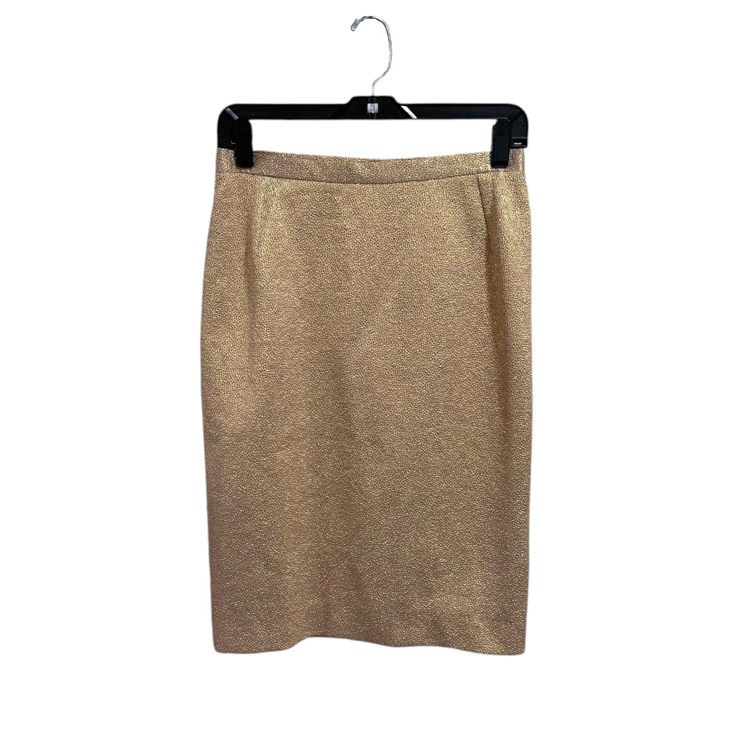 Dolce & Gabbana Gold Metallic Pencil Skirt