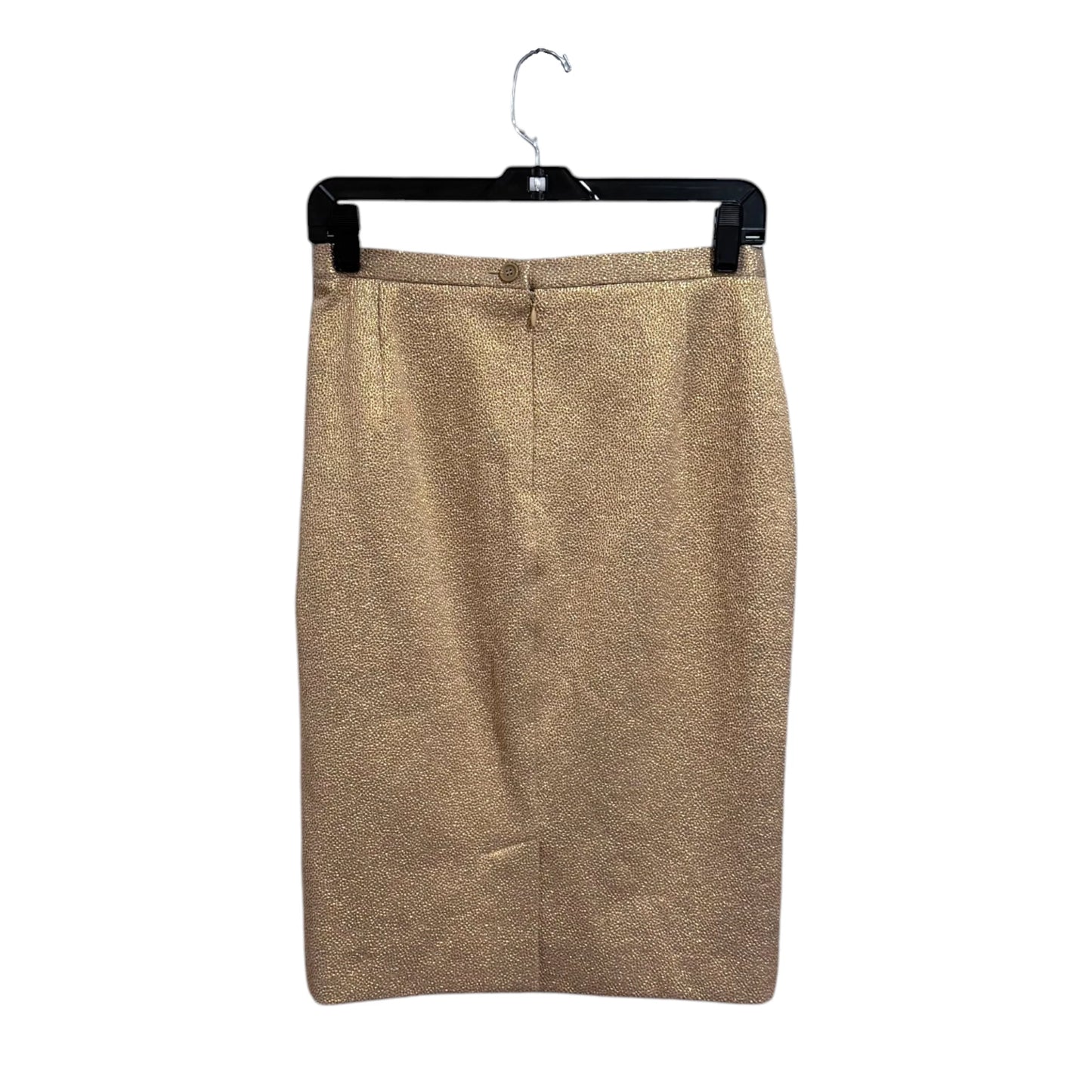 Dolce & Gabbana Gold Metallic Pencil Skirt