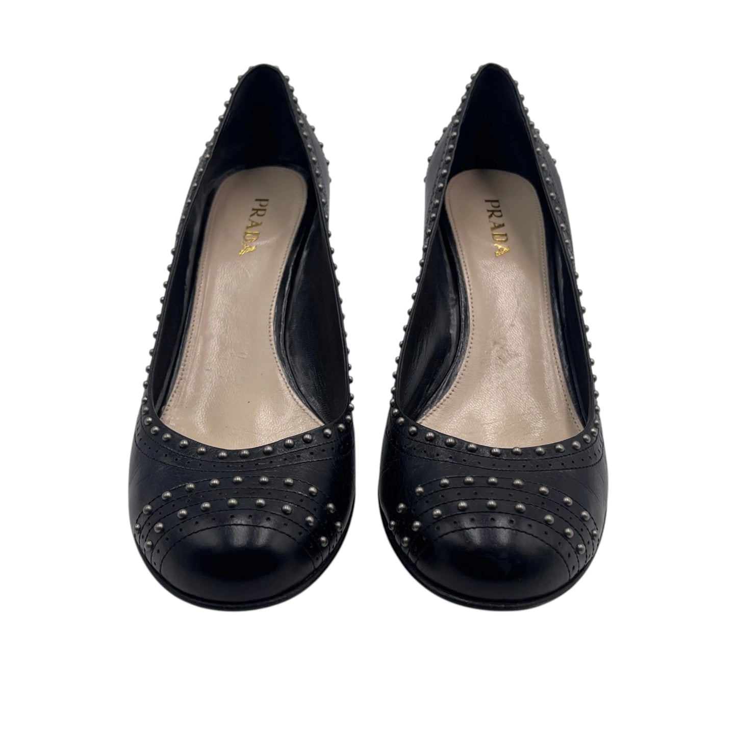 Prada Studded Block Heels
