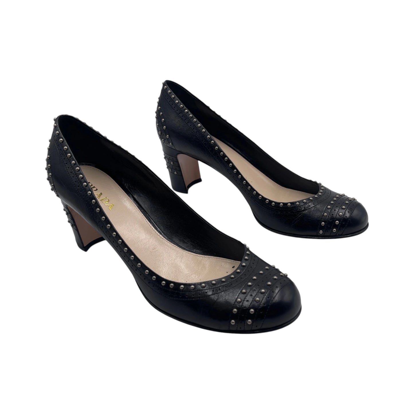Prada Studded Block Heels