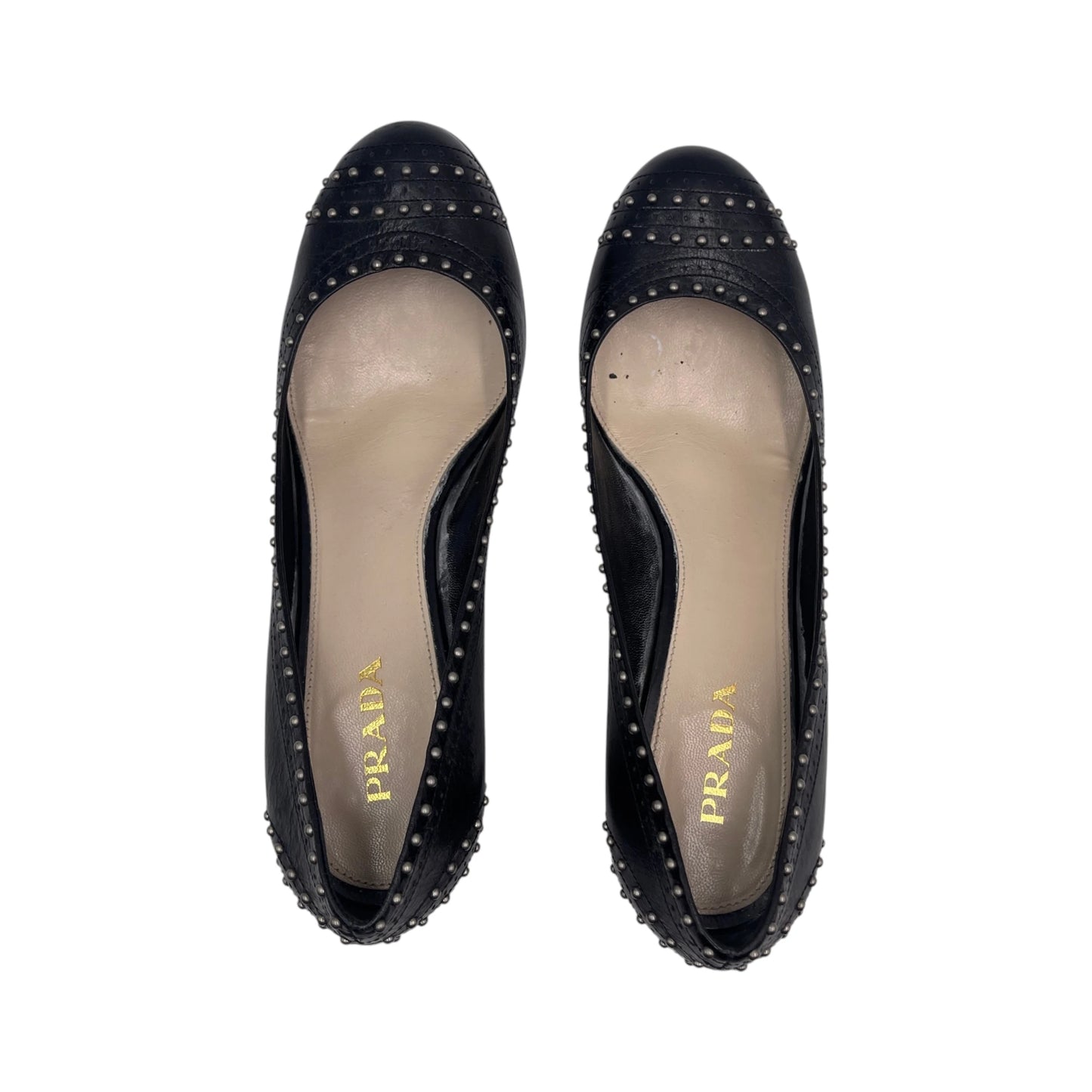 Prada Studded Block Heels