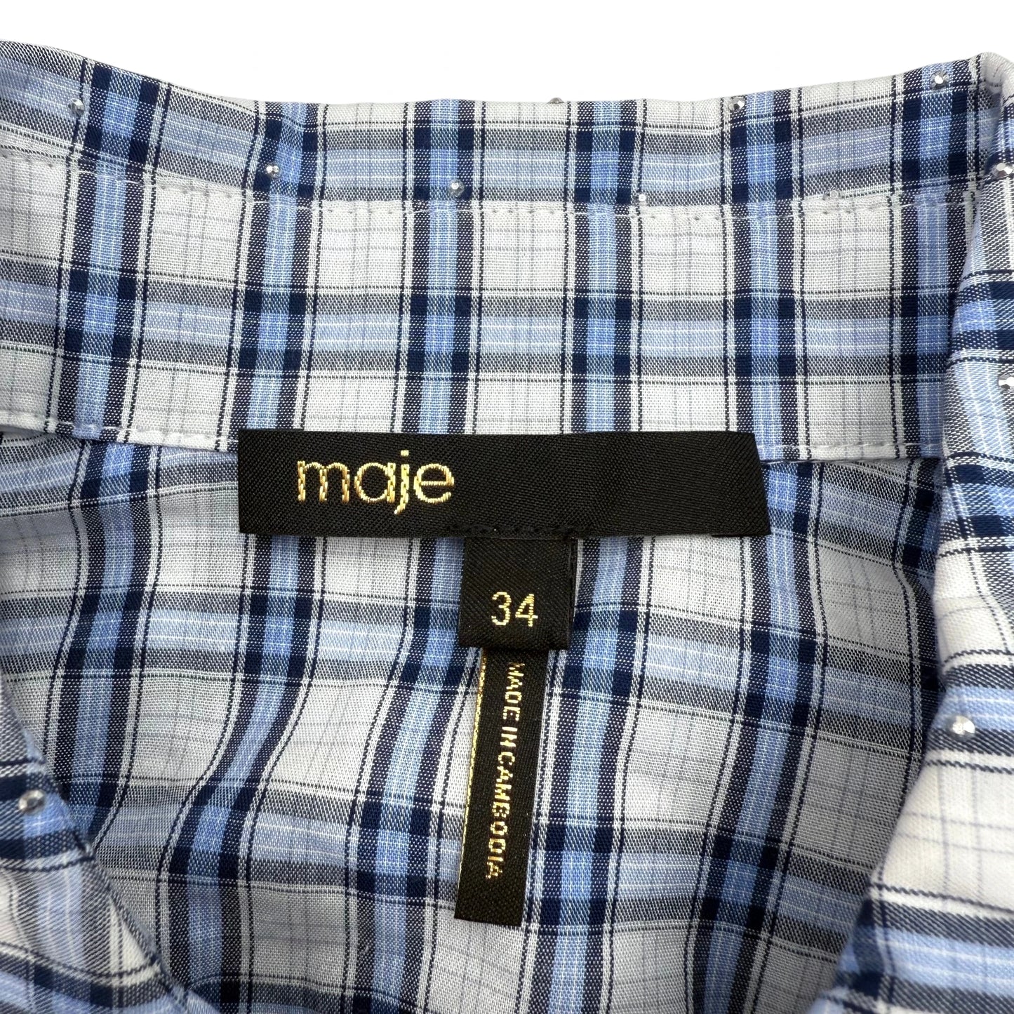 Maje Gem Plaid Shirt Dress