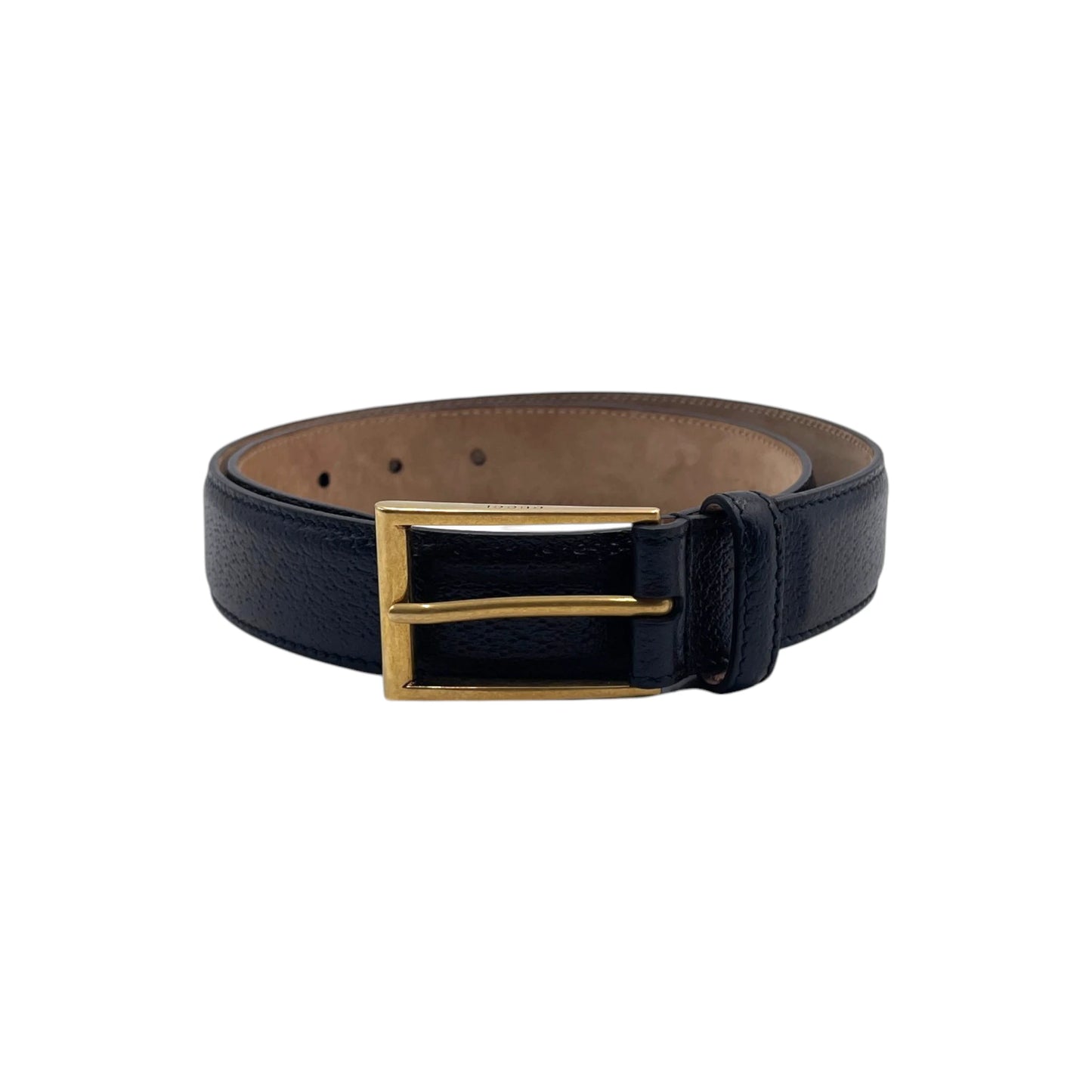 Gucci Black Leather Buckle Belt
