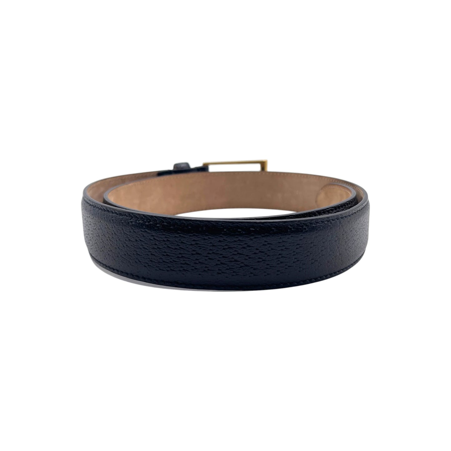 Gucci Black Leather Buckle Belt