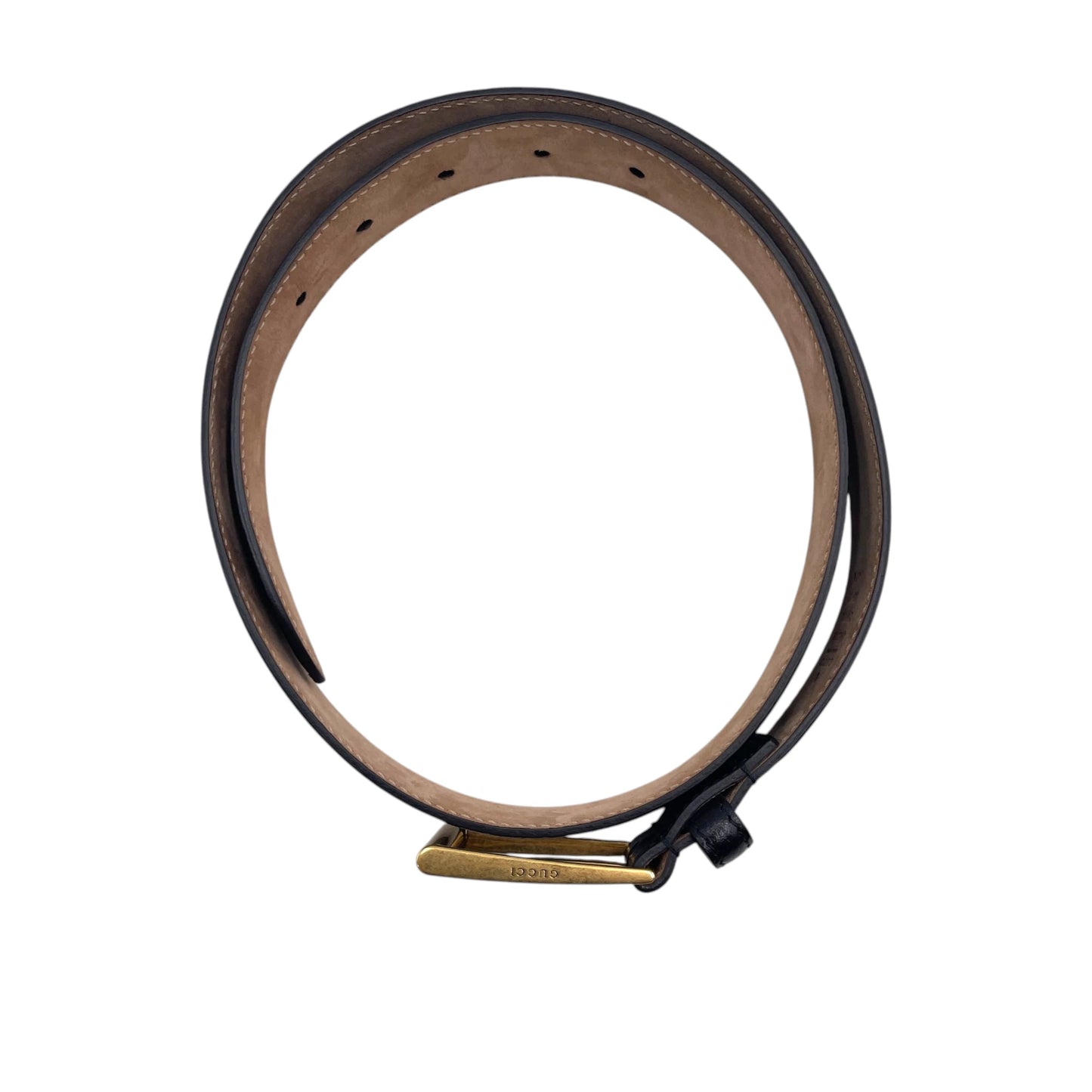 Gucci Black Leather Buckle Belt