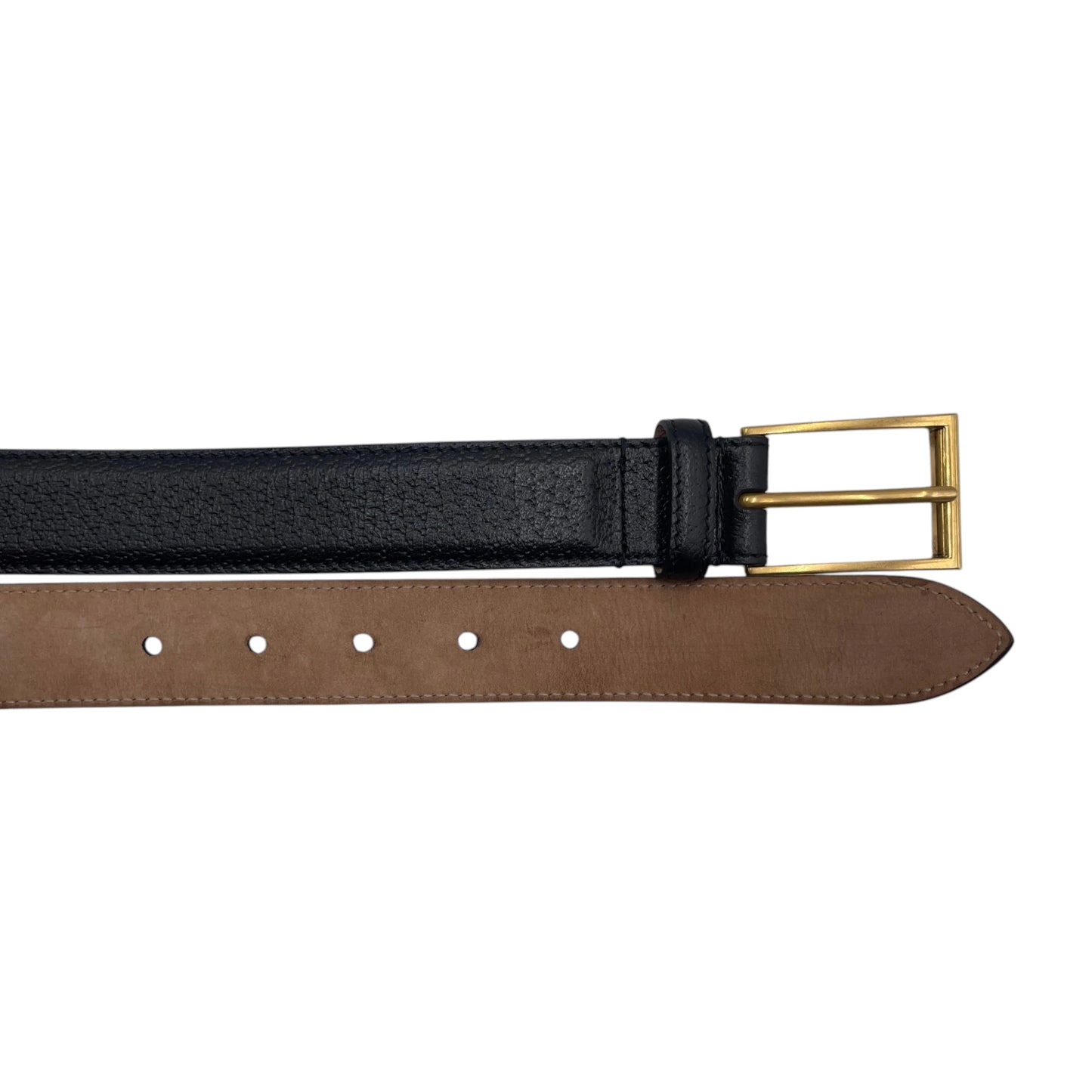Gucci Black Leather Buckle Belt