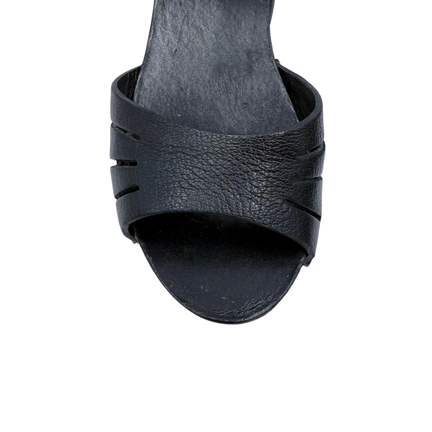 Chanel Clog Black Wood Platform Sandals