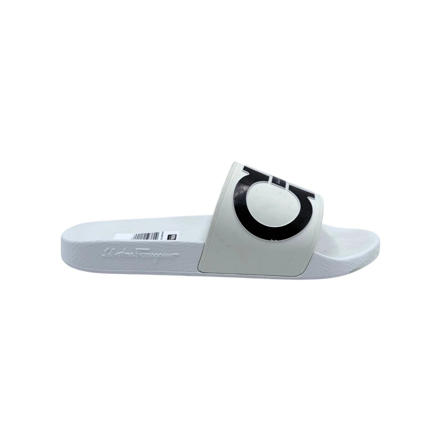 Salvatore Ferragamo White Logo Slides