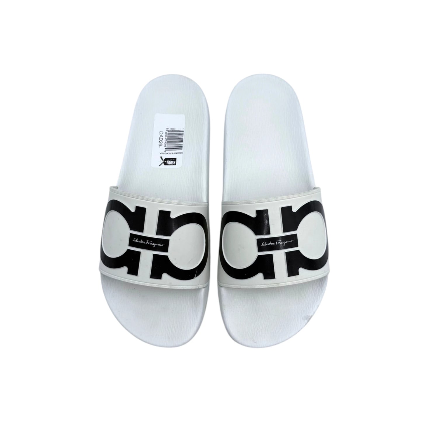 Salvatore Ferragamo White Logo Slides