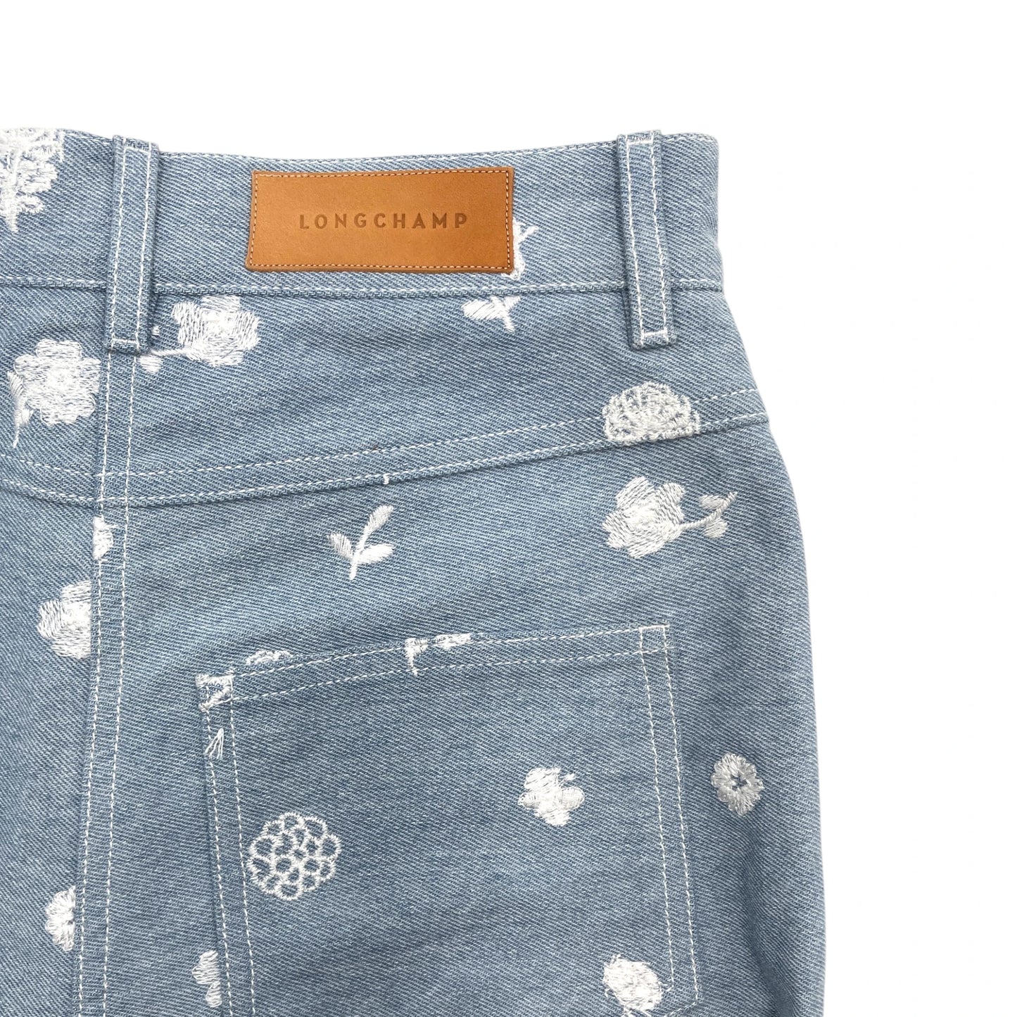 Longchamp Embroidered Denim