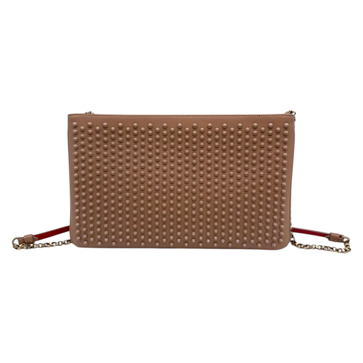 Christian Louboutin Nude Spike Clutch