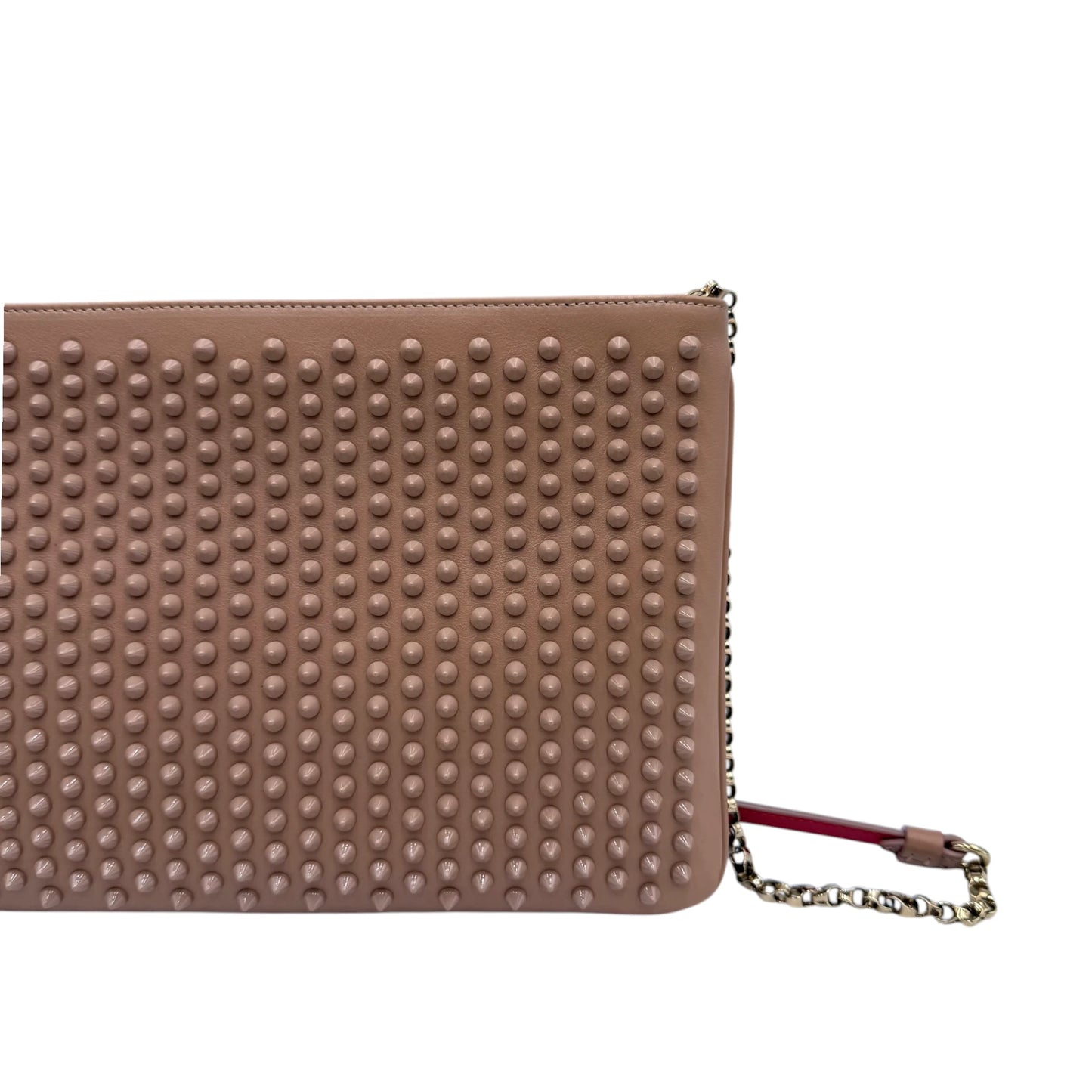 Christian Louboutin Nude Spike Clutch