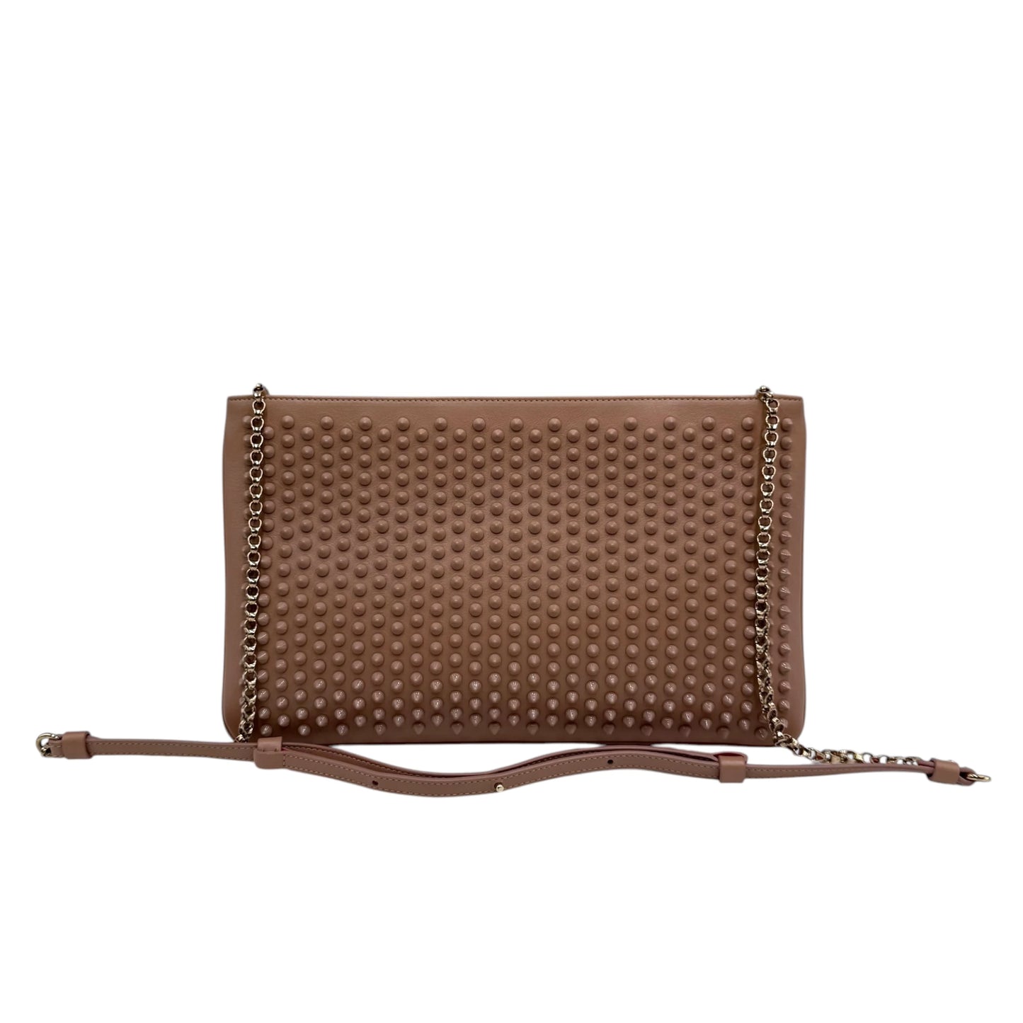 Christian Louboutin Nude Spike Clutch