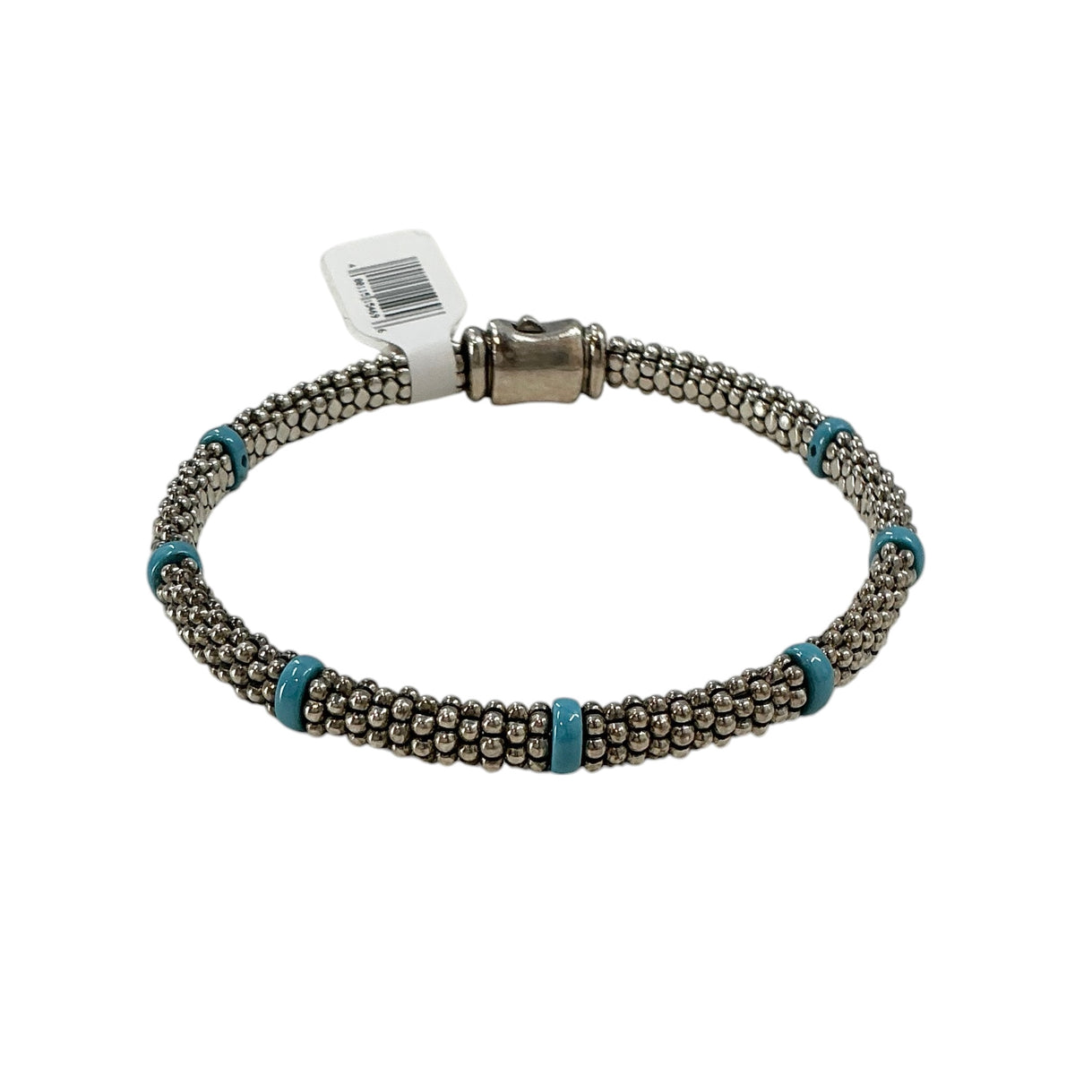 LAGOS Blue Caviar Ceramic Station Bracelet in Sterling Silver - 6mm