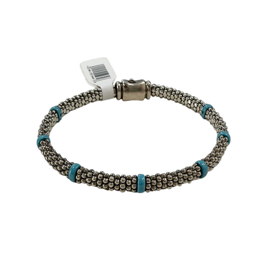 LAGOS Blue Caviar Ceramic Station Bracelet in Sterling Silver - 6mm