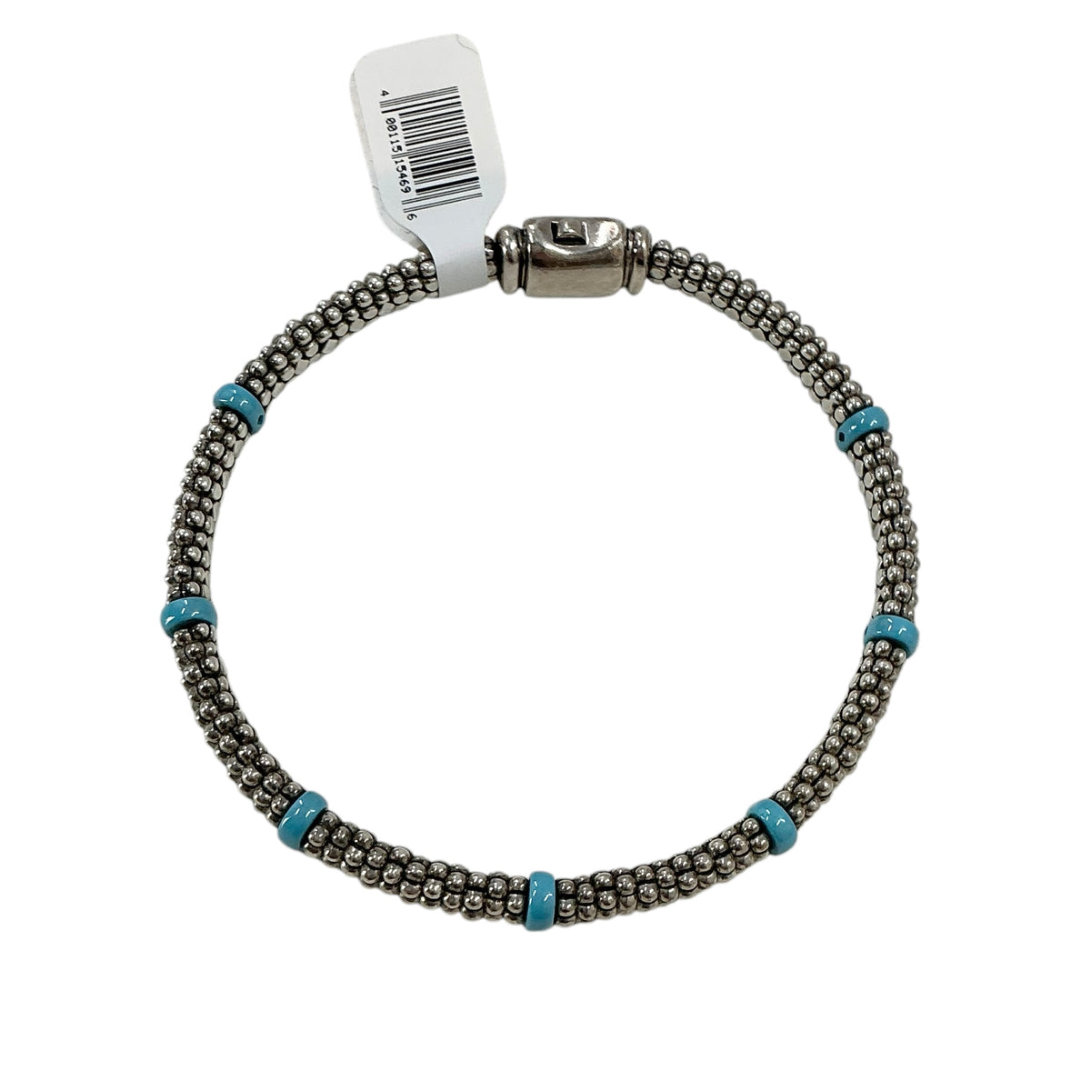 LAGOS Blue Caviar Ceramic Station Bracelet in Sterling Silver - 6mm