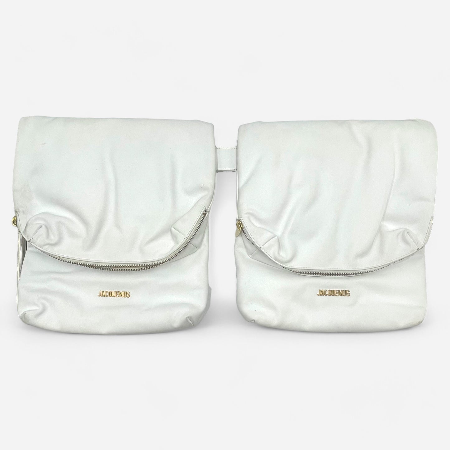 Jacquemus White Double Bag Utility belt