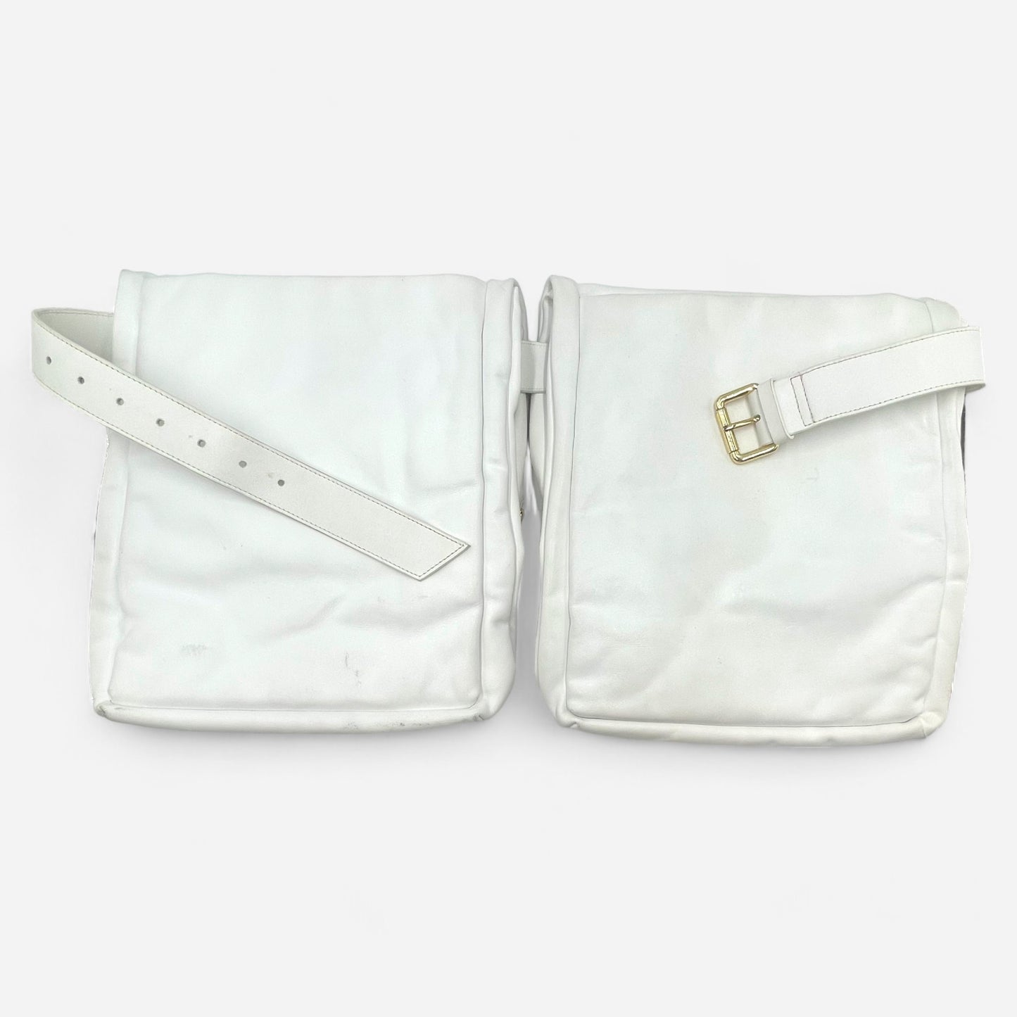 Jacquemus White Double Bag Utility belt