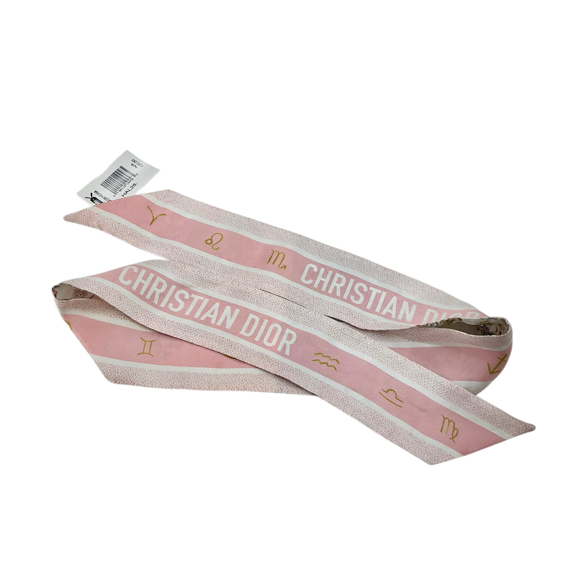 Christian Dior Pink Toile de Jouy Sauvage Silk Mitzah Scarf