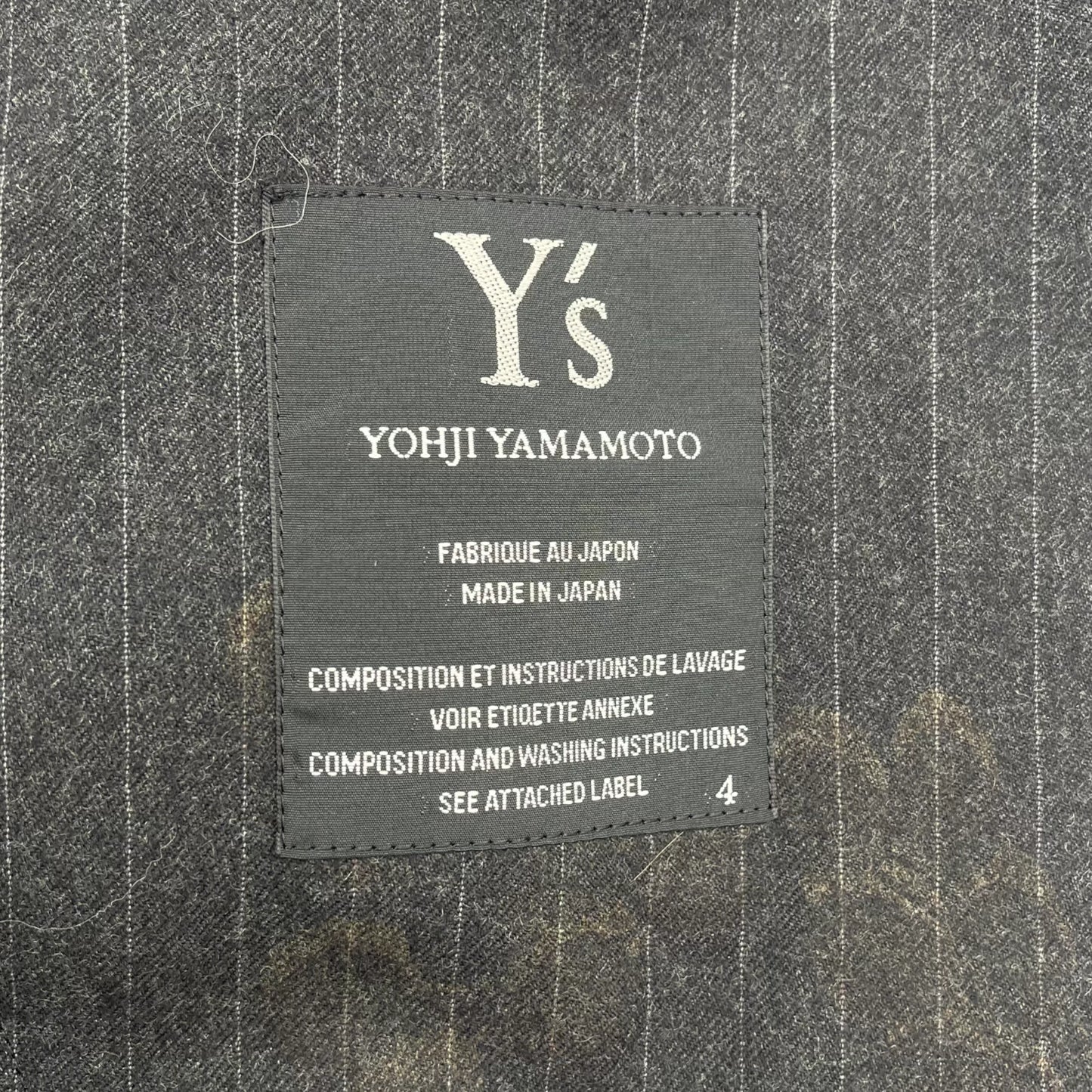 Yamamoto Y's Slouch Blazer Wom M