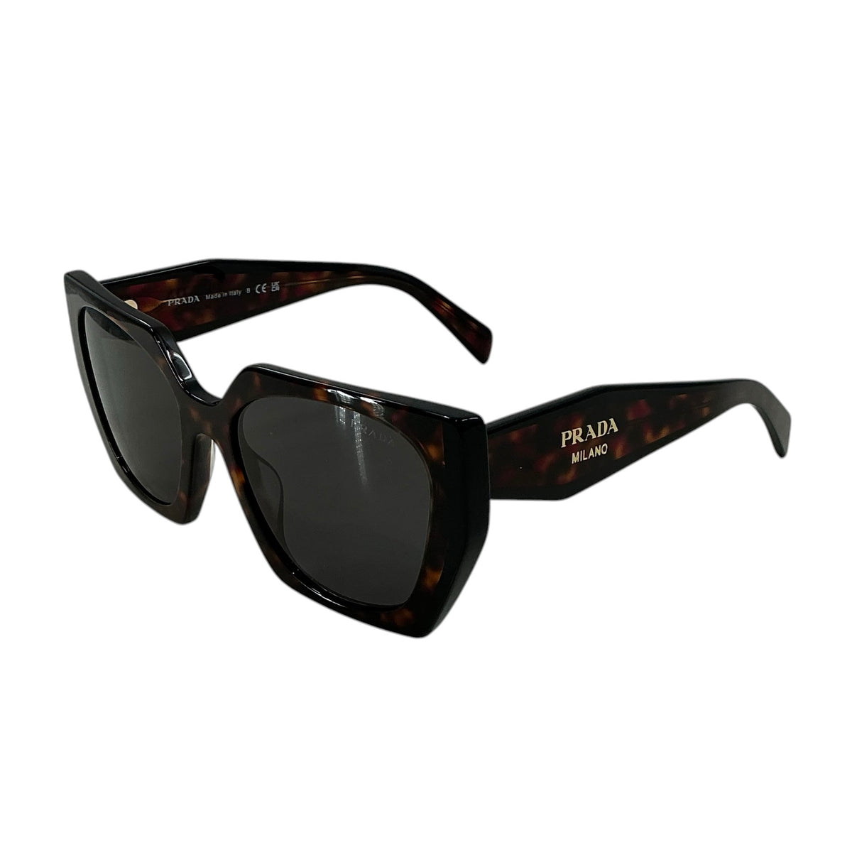 Prada PR 15WS Tortoise Geometric Square Sunglasses
