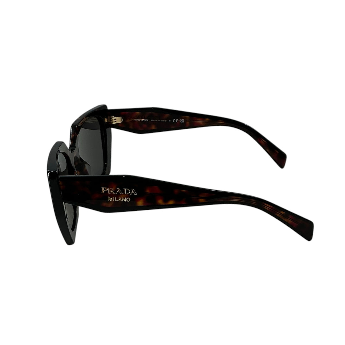Prada PR 15WS Tortoise Geometric Square Sunglasses