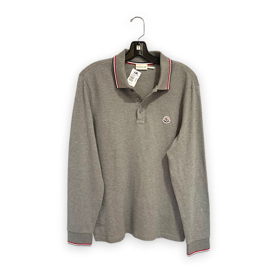 Moncler Grey Polo Long Sleeve Men L