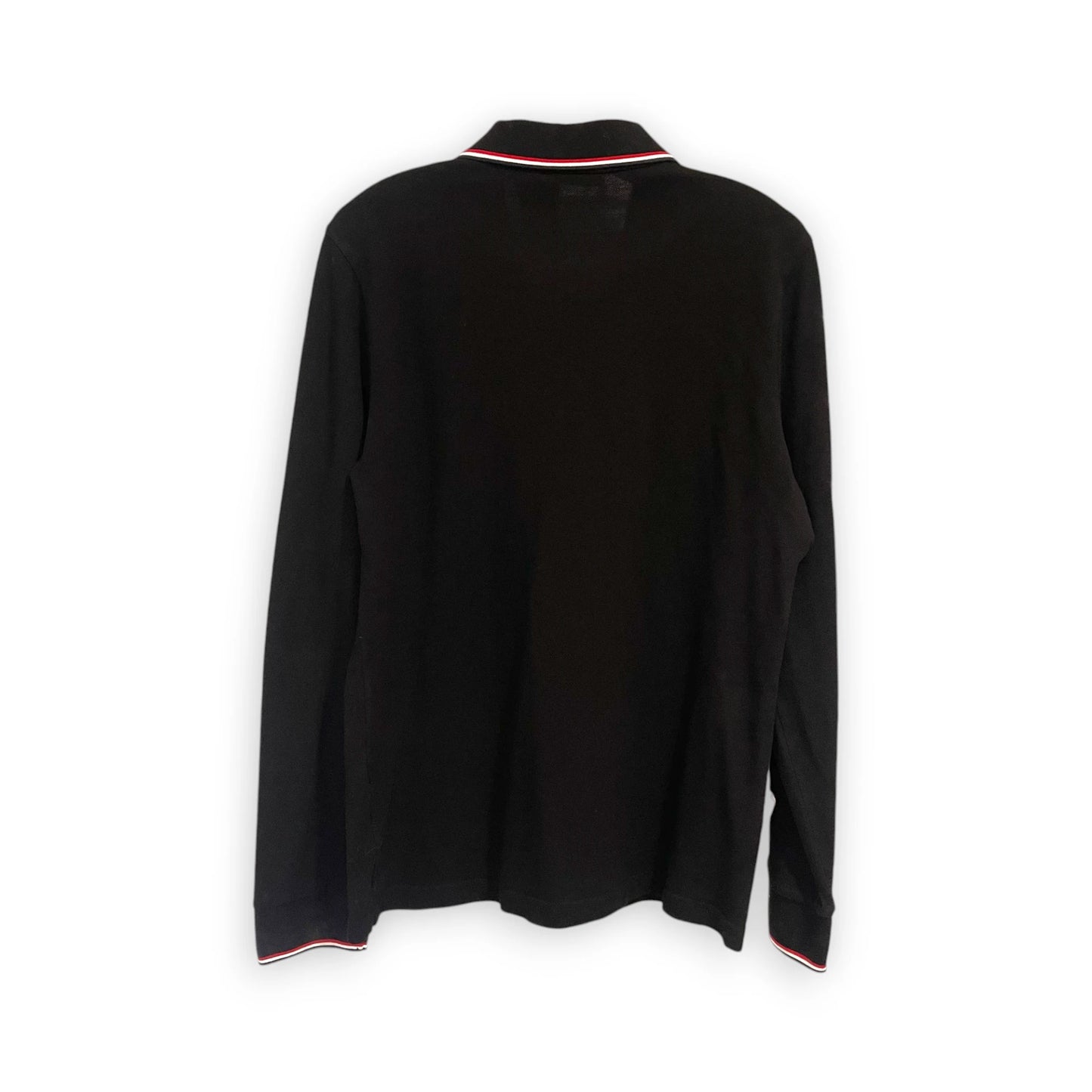 Moncler Black Long Sleeve Polo Men L