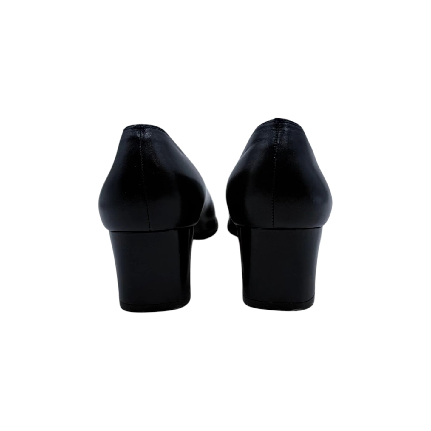 Salvatore Ferragamo Navy Low Heels