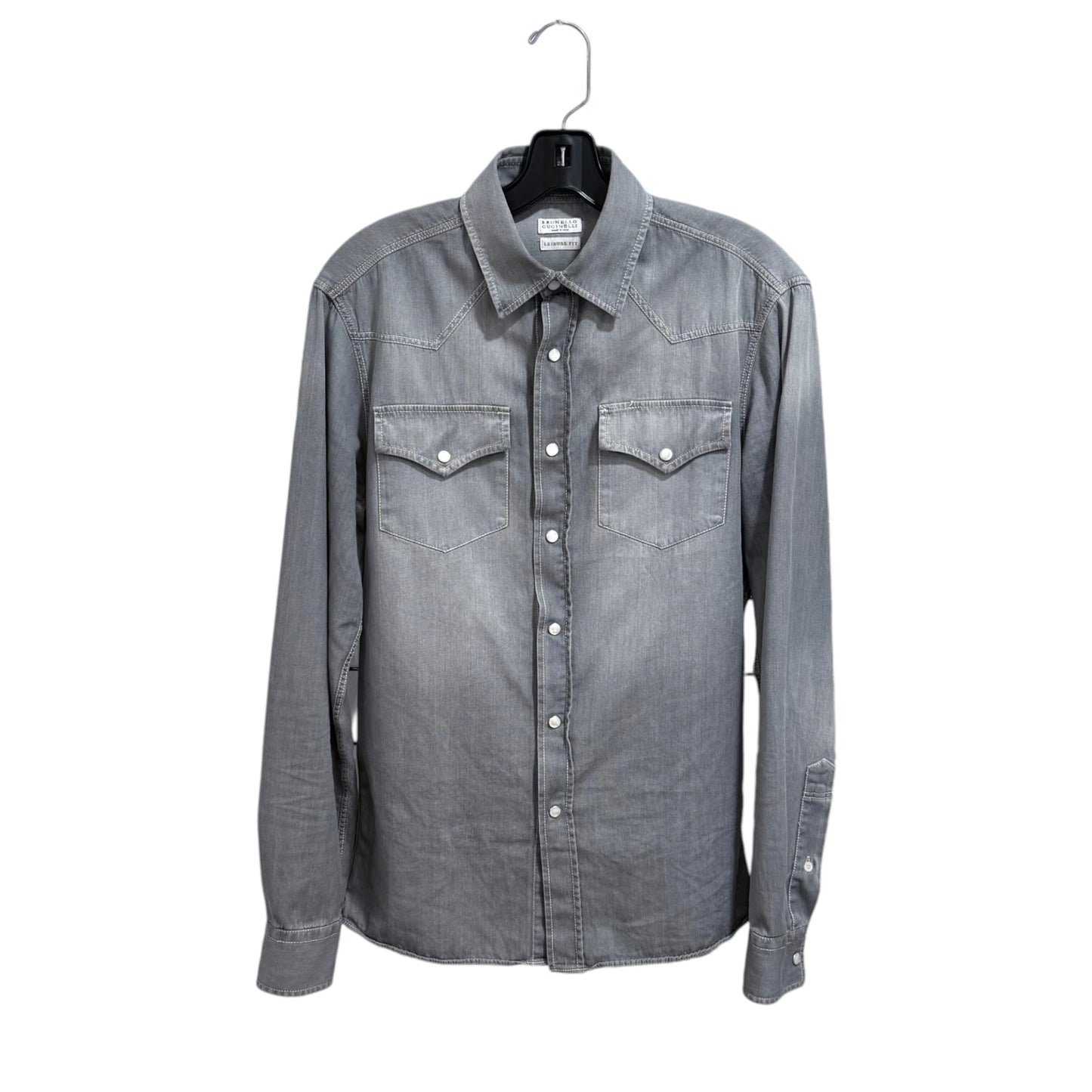 Brunello Cucinelli Grey Western Shirt