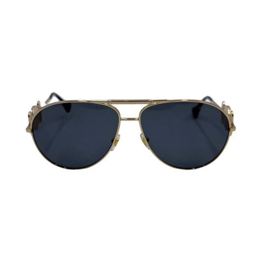 Versace Medusa Aviator Gold Sunglasses