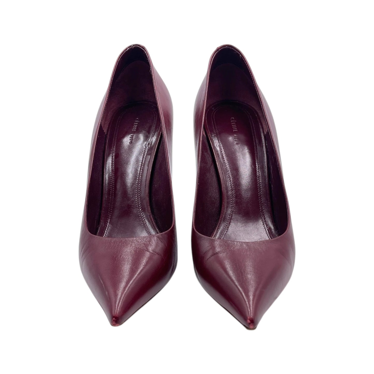 Celine Burgundy Leather Pump