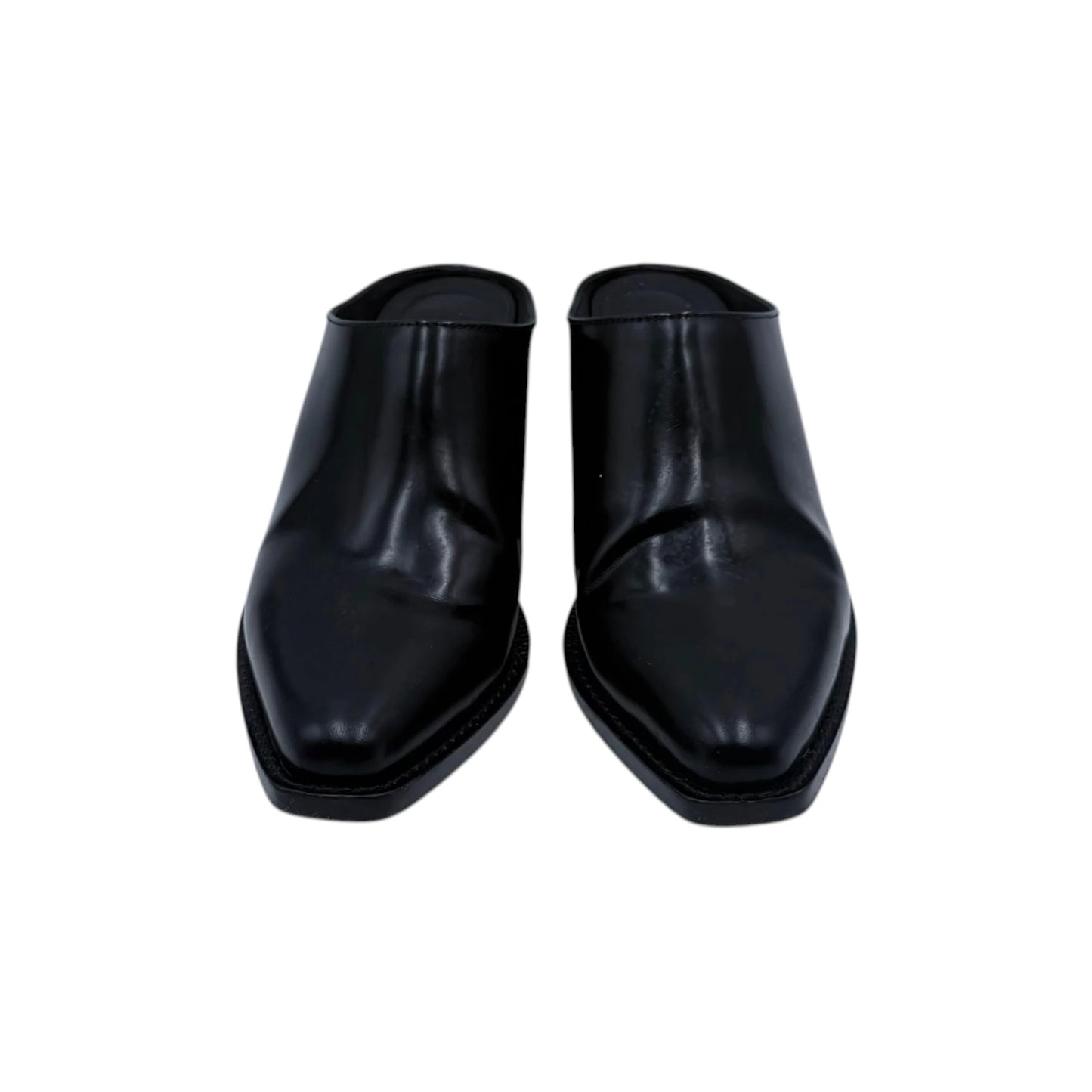 Fendi Black Cut Heel Mules