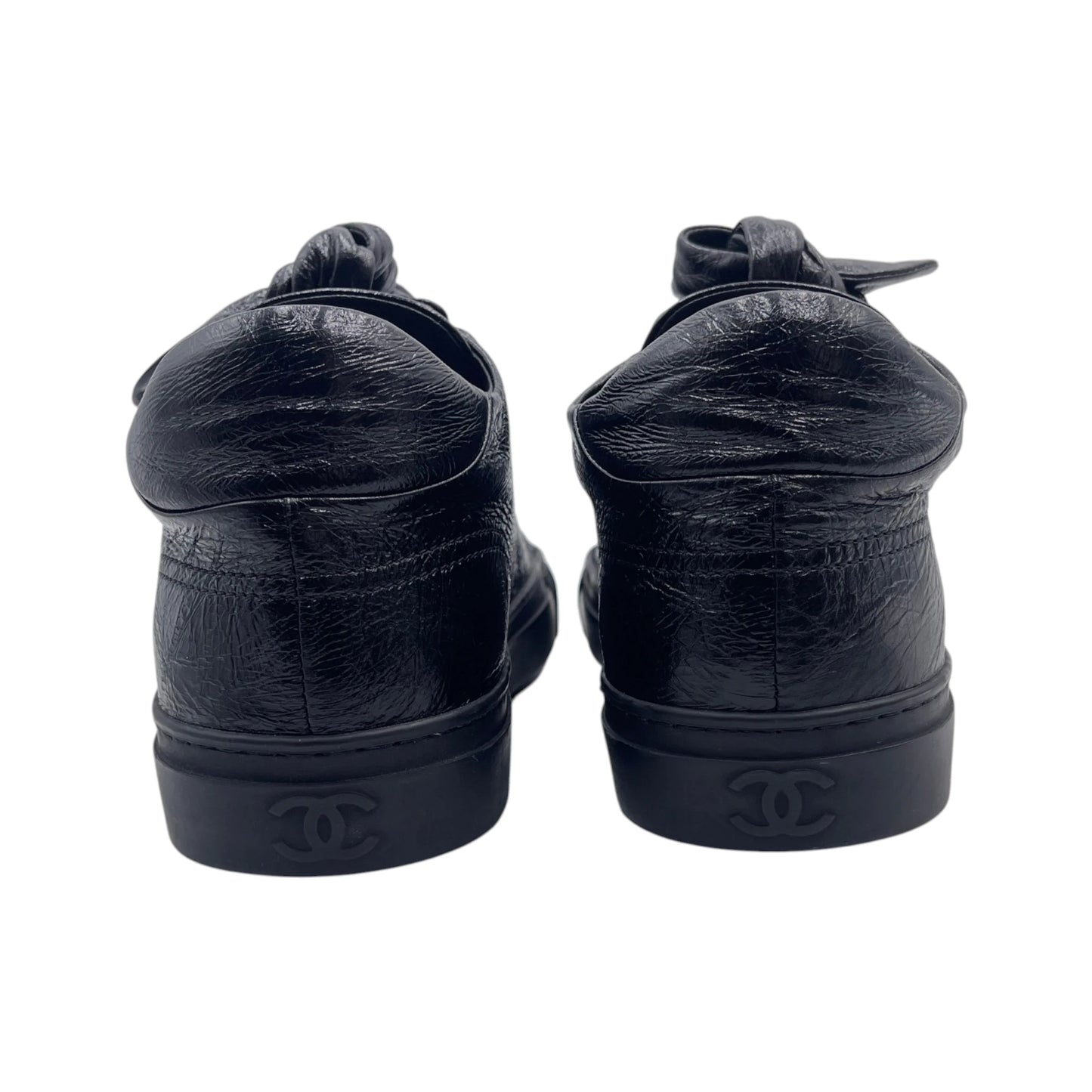 Chanel Crinkle Patent Bow Snkr