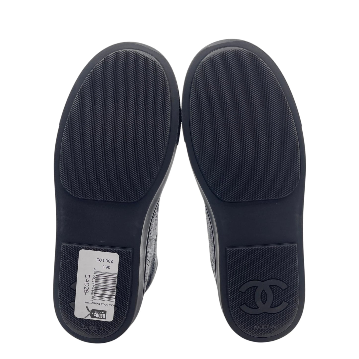 Chanel Crinkle Patent Bow Snkr