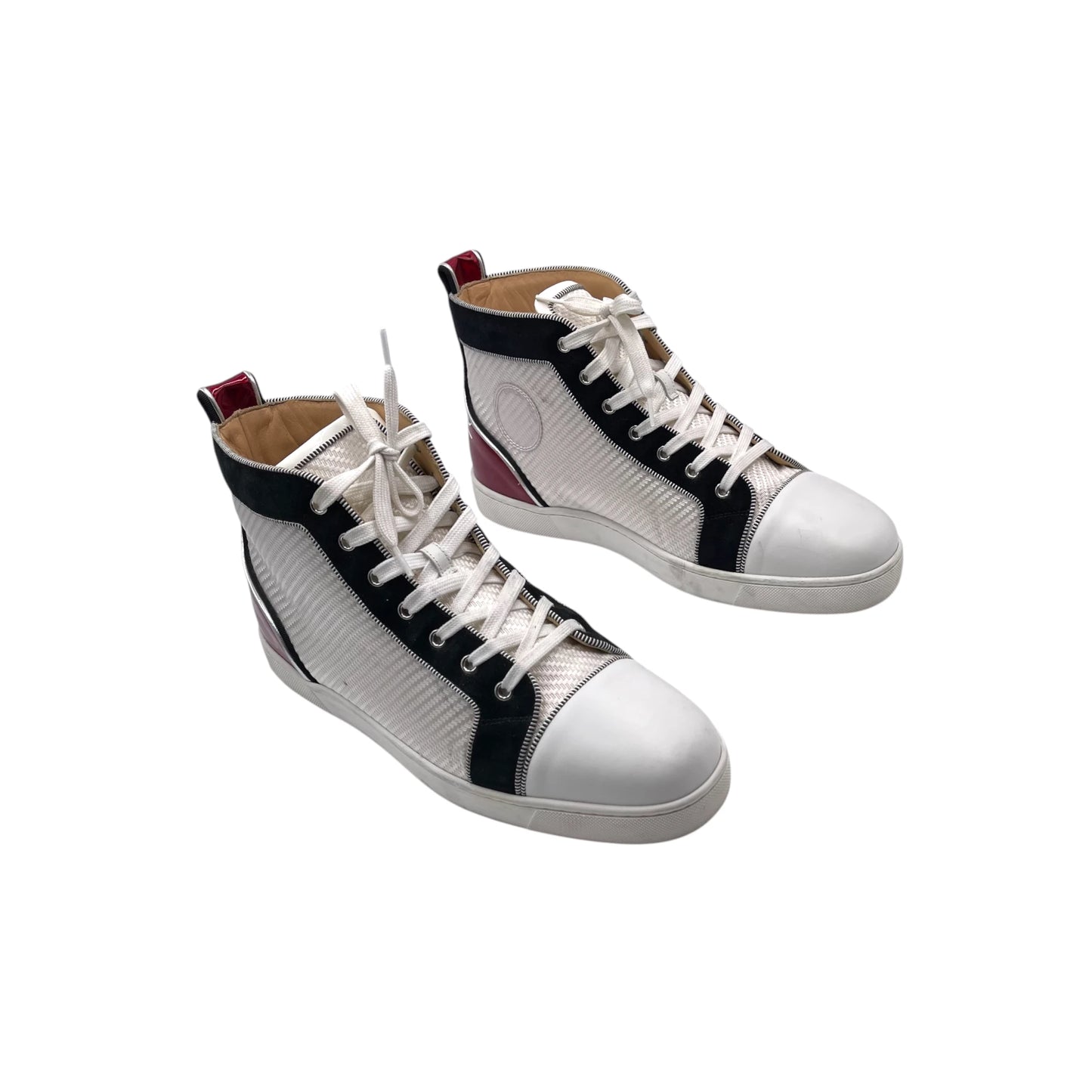 Louboutin White/Black Fun Louis Men's Snkr
