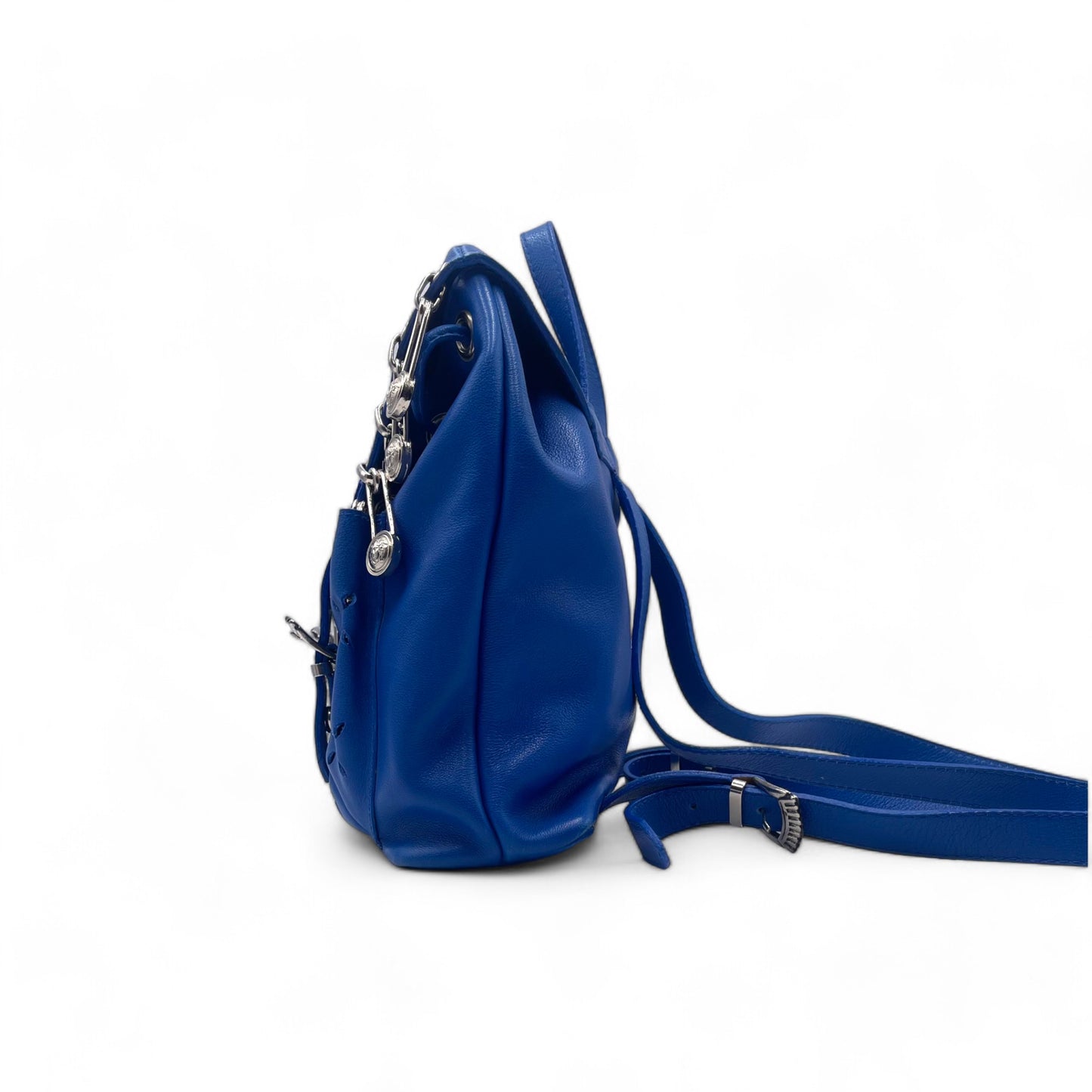 Versace Blue Clothes Pin Backpack